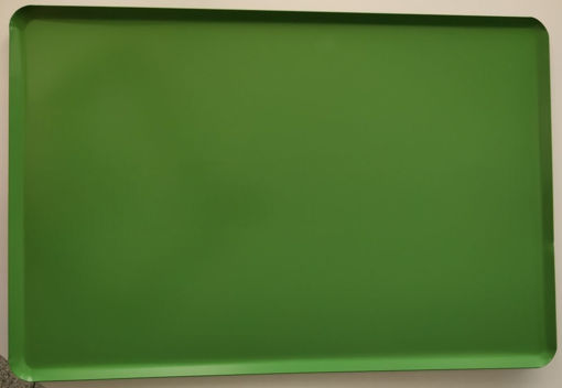 Imagem de Tabuleiro de alumínio liso estampado com aba a 45º - 600x400mm e revestimento teflon