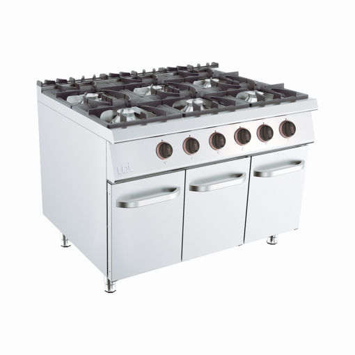 Picture of STOVE GAS 6 BURNERS and CABINET with DOOR 